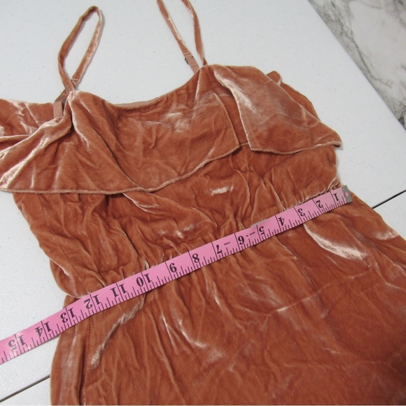 Alice + Olivia The Alexis Velvet Mini Dress Size 2 Rust | Pink - Picture 14 of 16